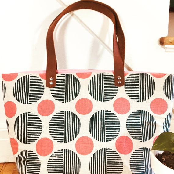 Bolso de mano con lunares y círculos, bolso de mano para mujer