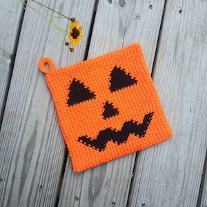 Extra Thick Crochet Pumpkin Potholder Pattern, Crochet Potholder Pattern, Crochet Trivet Pattern, Crochet Ovenmitt Pattern, Fall Decor