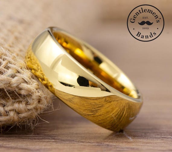Couples Ring Set, His and Hers Wedding Band Set, Engagement Ring Set, Gold Wedding Band, Promise Ring Set, Gold Ring Set