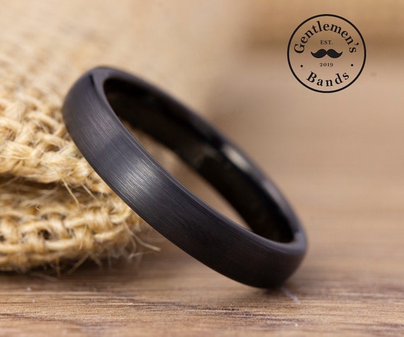 Anillo negro fino best sale