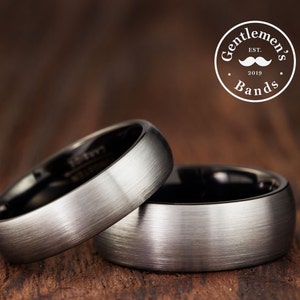 His and Hers Wedding Band Set, Couples Ring Set, Engagement Ring Set, Silver Wedding Band Set, Promise Ring Set, Silver Ring Set