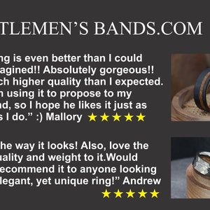 Titanium band with natural rose wood inlay for mens wedding band, guys promise ring, engagement ring, or mens anniversary gift on Etsy