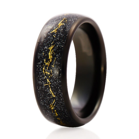 Anello Da Uomo Con Corda Di Chitarra A Forma Di Botte Di Whisky, Fascia In Tungsteno - Foto 4