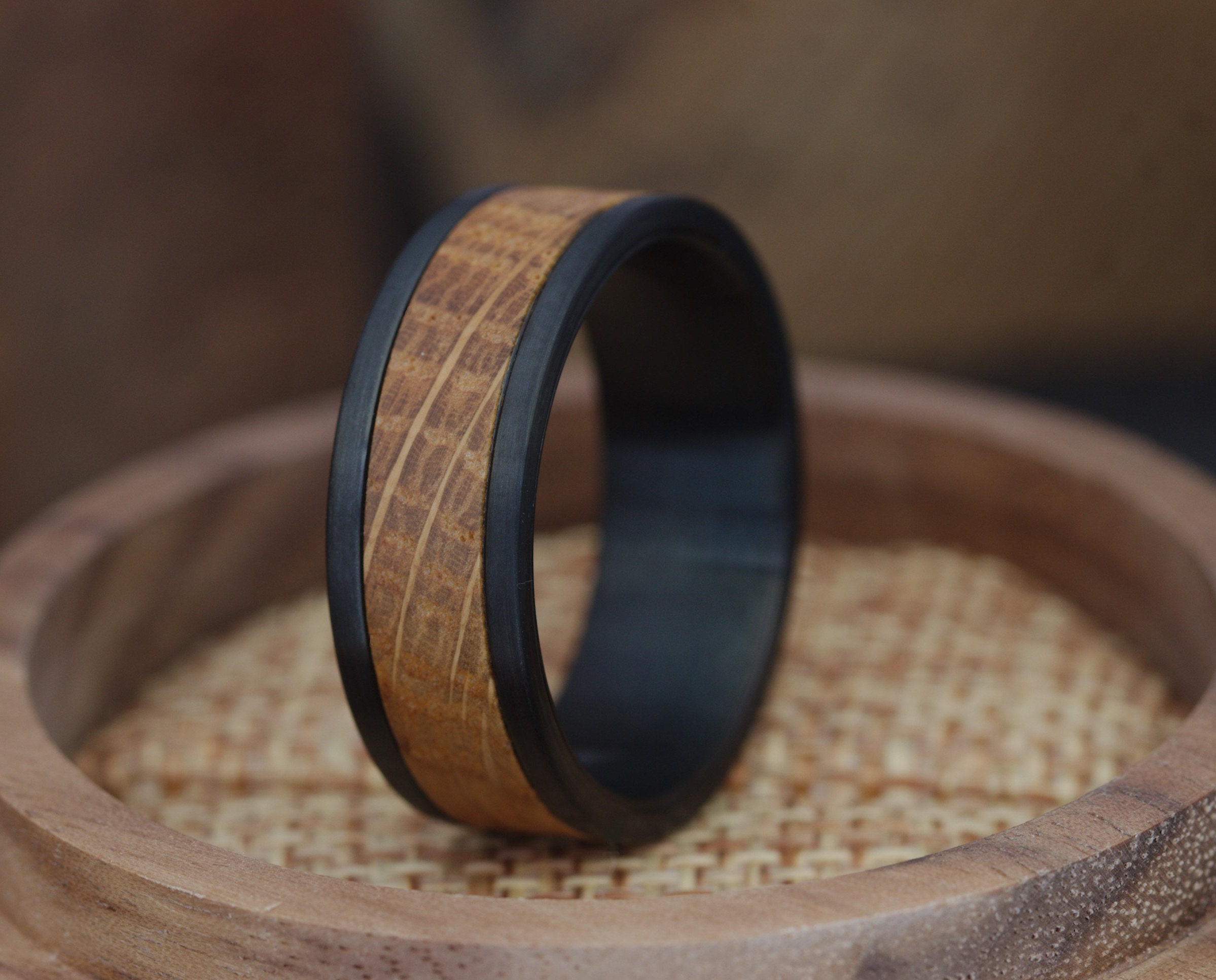 Whiskey Wood Wedding Band, Mens Wood Wedding Ring, Mens Wedding Band Whiskey Wood Wedding Band, Mens Wood Wedding Ring, Mens Wedding Band