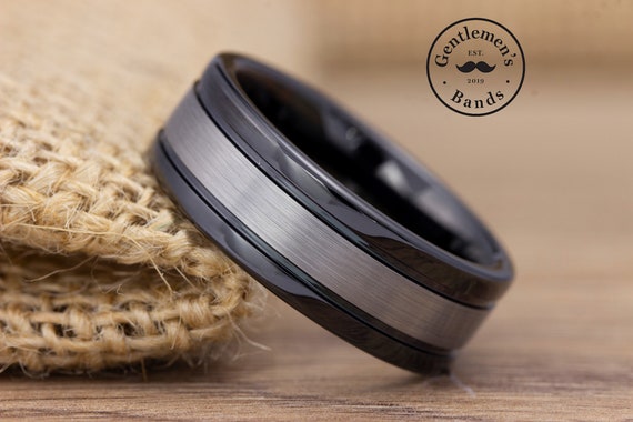 Tungsten sale rings etsy