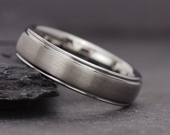 6mm Mens Band, Silver Mens Ring, Comfort Fit Ring, Silver Wedding Band, Mens Silver Promise Band, Domed Silver Ring, Husbands Anniversary