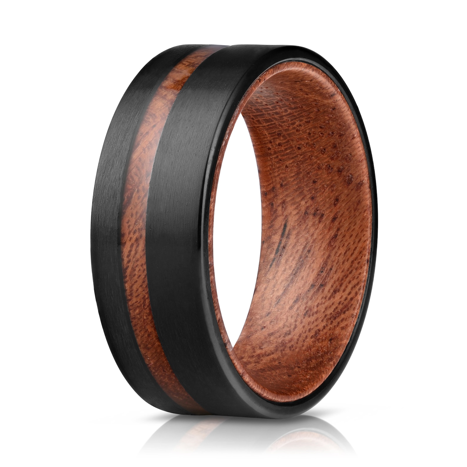 Mens Wood Wedding Band Mens Ring Brushed Black Mens Wedding Band mens-wood-wedding-band-mens-ring-brushed-black-mens-wedding-band