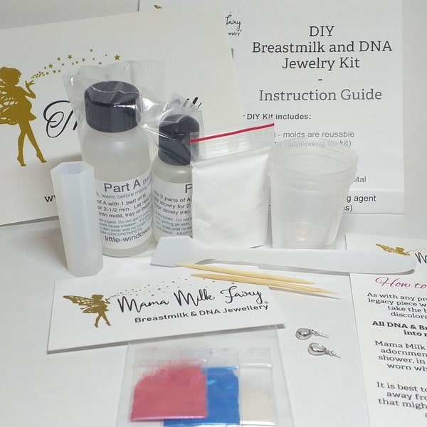 Breastmilk Preservation Kit - DIY Breastmilk Jewelry Kit - Crystal Pendant