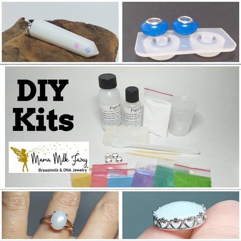 Breast milk Preservation Kit Breastmilk Jewelry Ring DIY Kit Breastmilk Jewelry DIY Keepsake Ring DIY image 5