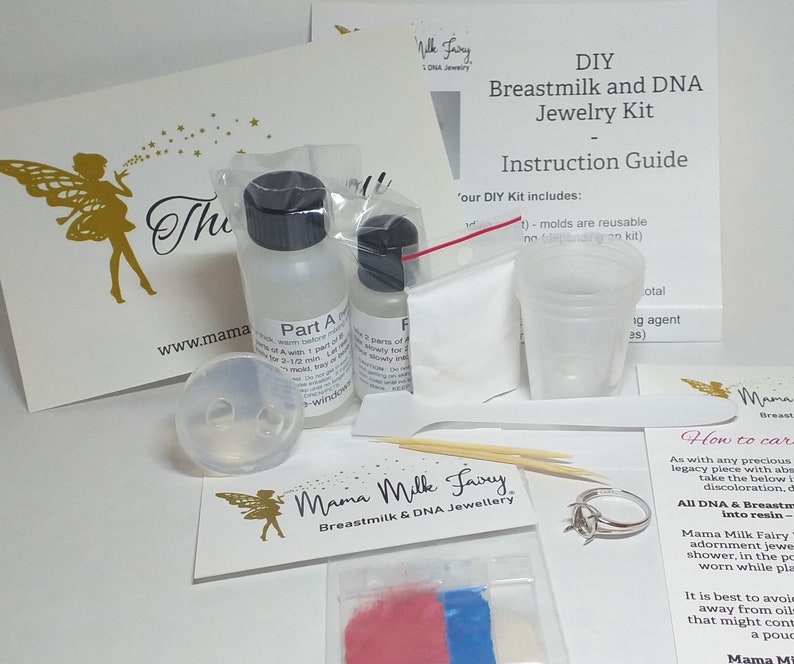 Breast milk Preservation Kit Breastmilk Jewelry Ring DIY Kit Breastmilk Jewelry DIY Keepsake Ring DIY image 2