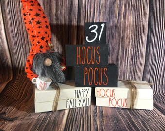 Halloween Thanksgiving Fall Wooden Block Sets