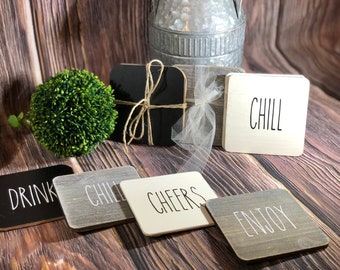 Farmhouse Coasters- set of 4