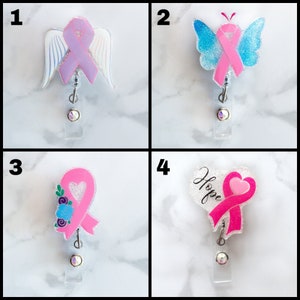 Cancer Awareness Ribbon Badge Reel