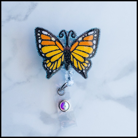 Monarch Butterfly Badge Reel, Butterfly Badge Reel, Nature Badge