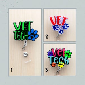 Vet Tech Badge Reel, Veterinarian Badge Reel