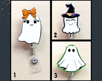 Cute Halloween Ghost Badge Reel