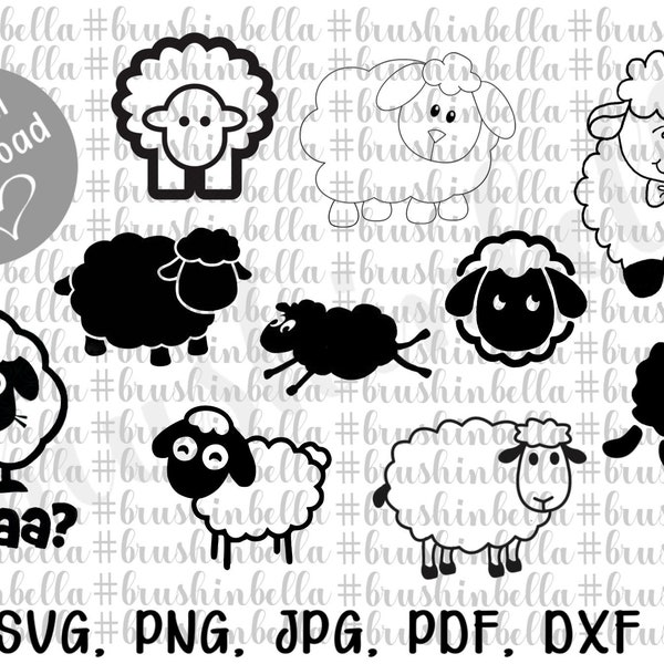 Farm SVG, sheep svg, sheep clipart, sheep png, farm animals svg, sheep clip art, animals svg, baby shower svg, nursery svg, animal svg