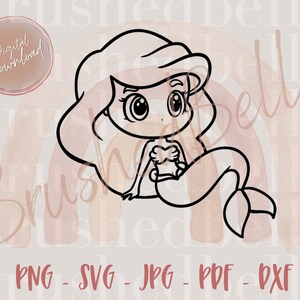 Little Mermaid SVG | Ariel SVG | Ariel Silhouette Cricut | Little Mermaid svg cut file | Princess Ariel svg
