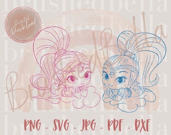 shimmer & shine, shimmer and shine, shimmer shine,  shimmer shine design, shimmer shine svg, shimmer shine shirt, shimmer shine onesie