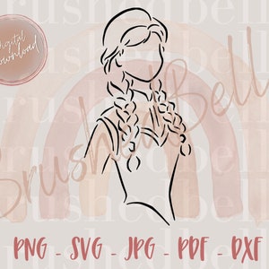 Anna SVG | Frozen SVG | Frozen Silhouette Cricut | Anna svg cut file | Princess Anna svg