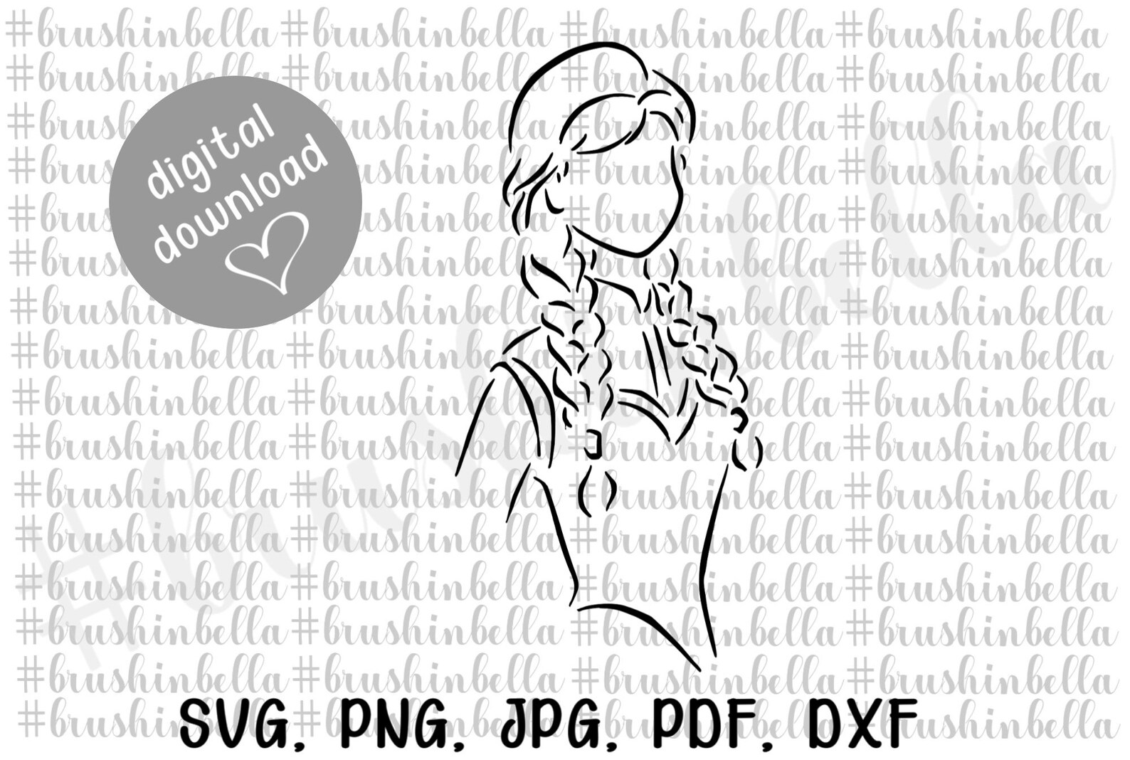 Download Anna SVG Disney SVG Frozen Disney SVG Frozen Silhouette | Etsy