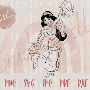 Aladdin Download, Jasmine SVG, Aladdin II, Aladdin and Jasmine, Princess Jasmine SVG, Jasmine png , Jasmine Digital Download