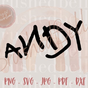 Andy SVG, Hai un amico in me, Andy Nome PNG, Andy Digital Download, Toy Story, Toy story 4