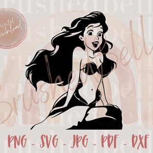 Little Mermaid SVG | Ariel SVG | Ariel Silhouette Cricut | Little Mermaid svg cut file | Princess Ariel svg