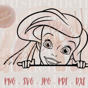 Little Mermaid SVG | Ariel SVG | Ariel Silhouette Cricut | Little Mermaid svg cut file | Princess Ariel svg