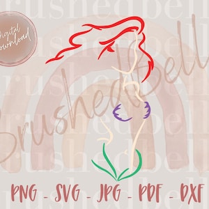 Little Mermaid SVG, Princess Ariel SVG, Ariel Silhouette Cricut, Little Mermaid svg cut file