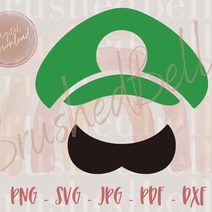 Luigi Bros Kostüm, Super Mario Kostüm, Karneval, Karneval, Super Mario svg, Luigi Kostüm, Cricut, Silhouette, Instant Download, cutfile