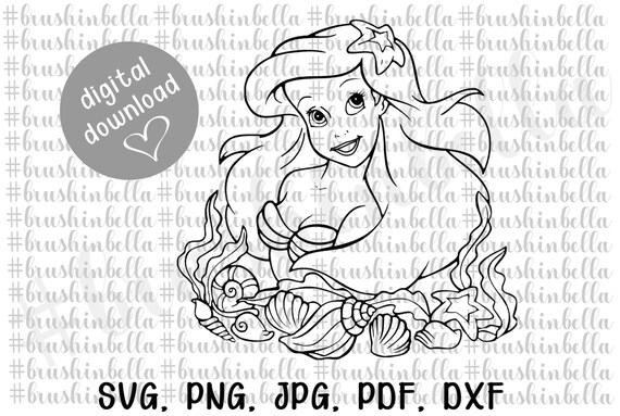 Free Free 341 Little Mermaid Svg Black And White SVG PNG EPS DXF File