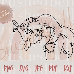 Little Mermaid SVG | Ariel SVG | Ariel Silhouette Cricut | Little Mermaid svg cut file | Princess Ariel svg