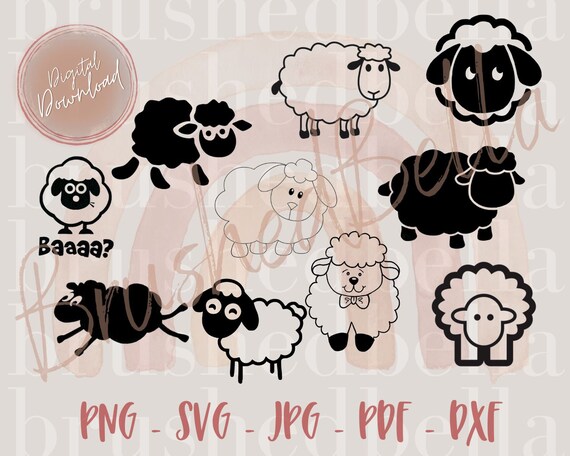 Farm SVG, sheep svg, sheep clipart, sheep png, farm animals svg, sheep clip art, animals svg, baby shower svg, nursery svg, animal svg