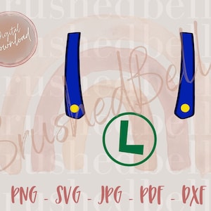 Luigi svg, Luigi Bros Kostüm, Super Mario Kostüm, Karneval, Super Mario svg, Luigi Kostüm, Cricut, Silhouette, Instant Download, cutfile