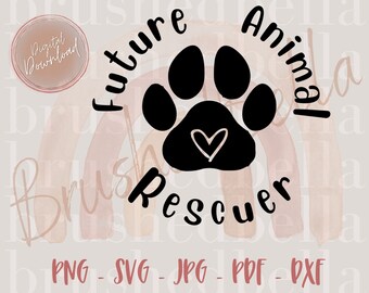 Future animal rescuer onesie svg, animal baby svg, rescued shirt, save the animals, baby shower gift, newborn-24 months, animal rescue