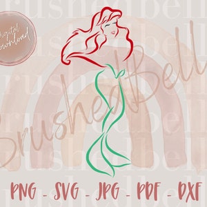 Little Mermaid SVG | Ariel SVG | Ariel Silhouette Cricut | Little Mermaid svg cut file | Princess Ariel svg