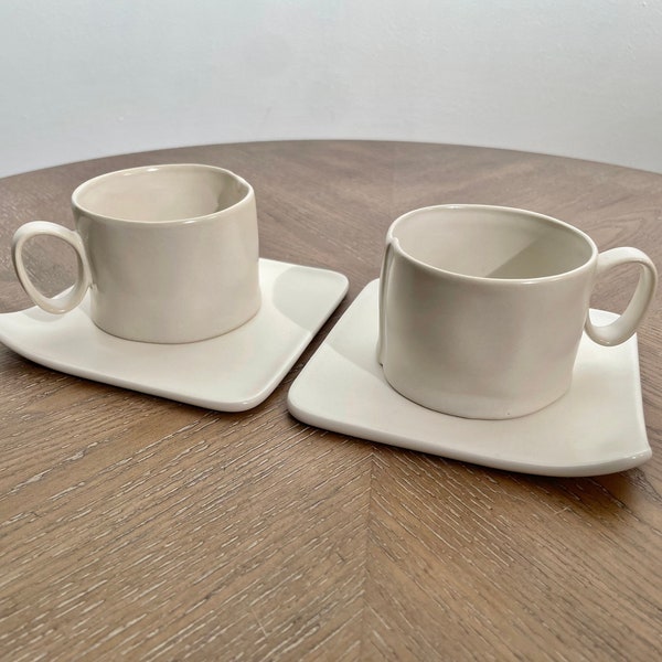 Minimalist Espresso Cup Simplicity & Earthy Elegance (Cup and Saucer)