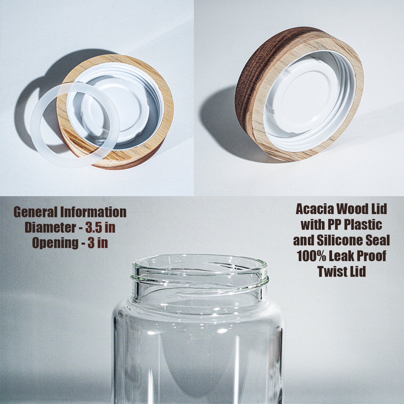 TWISTTOP Stackable Glass Canister Glass Container Glass Jar Etsy