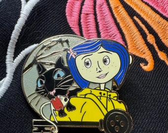 Twitchy Witchy Girl Enamel Pin | Halloween Enamel Pins, Spooky Pins, Bookish Pins, Accessories, Black Cat, Circus Mice
