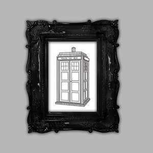 TARDIS Art Print | Doctor Who Inspired Poster, Whovian Gift, Nerd Poster, Whovian Decor, Time and Space Ship