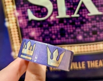 SIX Crowns Washi Tape | Musical Theatre Stationery, Musical Theatre Journal, Musicals Gift, SIX Art, Musical Theatre Merch, Theatre Gifts