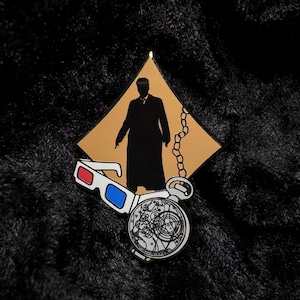 10er Doctor Hard Emaille Pin | Doctor Who inspiriert Revers Abzeichen, Whovian Geschenk, Dr Who Emaille Pins, Cosplay Zubehör, Zeit und Raum Pins