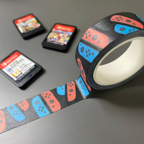 Switch Joycon Washi Tape | Nintendo Switch Washi Tape, Gaming Art, Gamer Accessories, Gift For Gamers, Nintendo Stationery, ACNH Gift