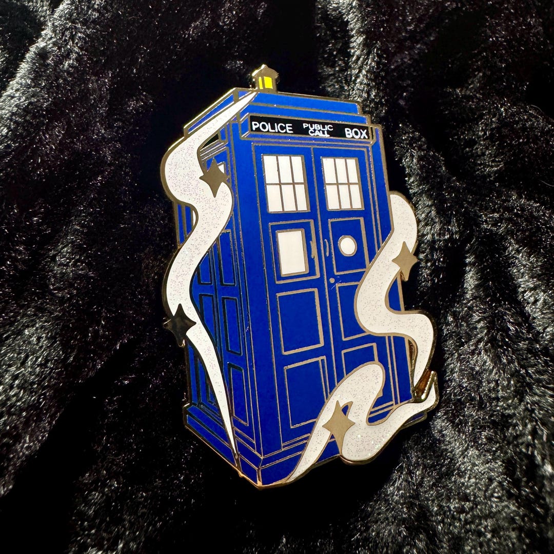 Police Box Hard Enamel Pin | Doctor Who Inspired Lapel Badge, Whovian ...
