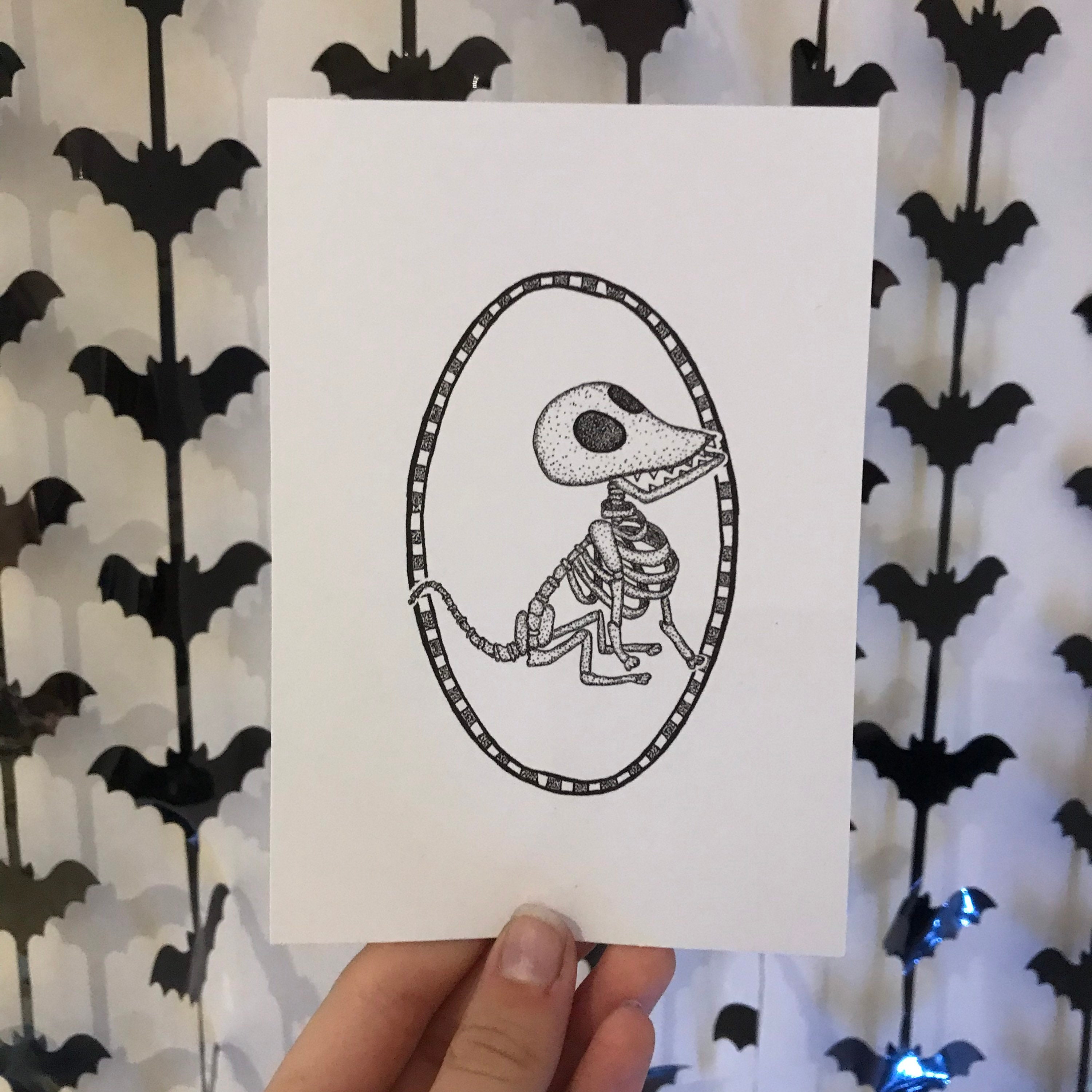 Gruselige Hunde Tim Burtons inspirierter Druck Scraps Etsy