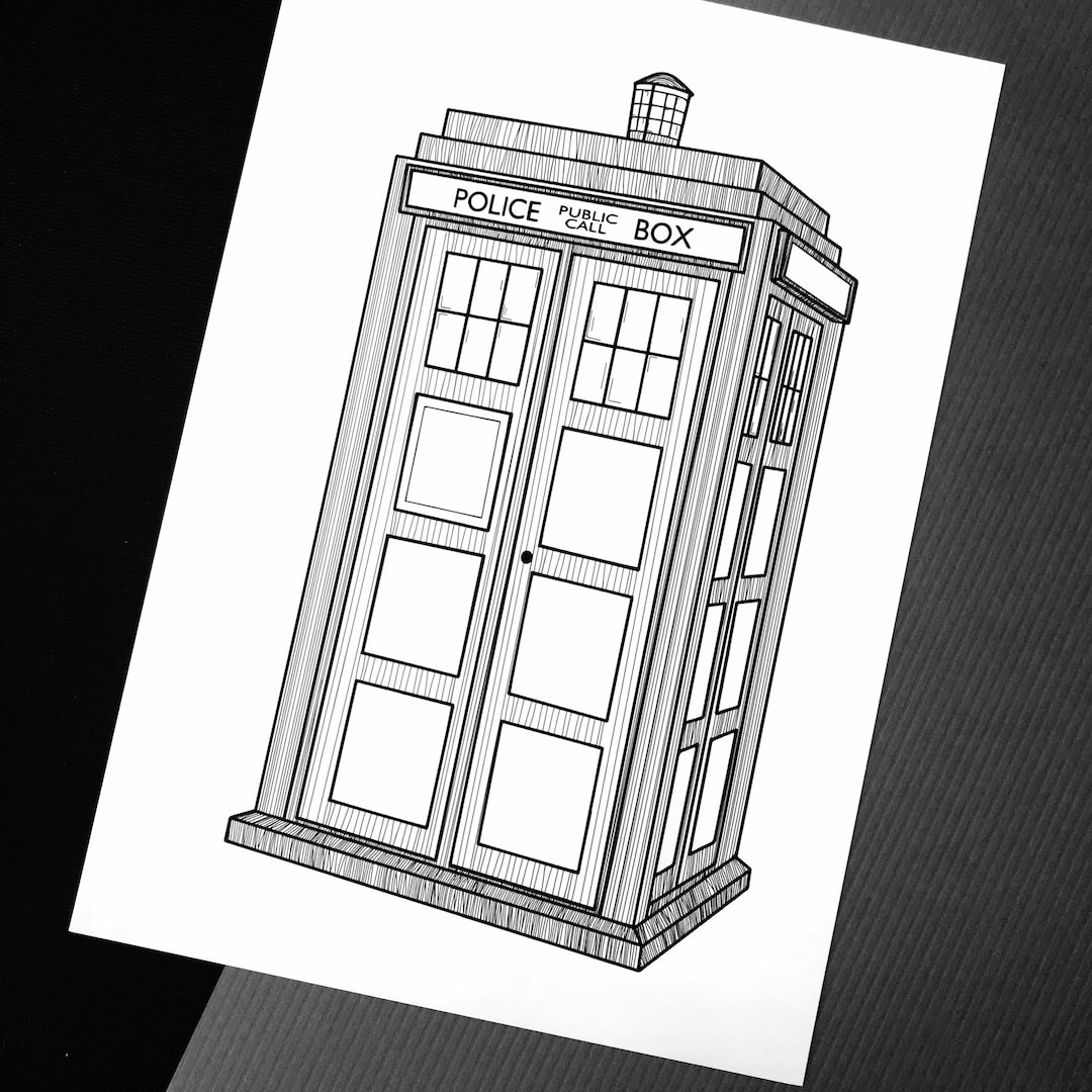 TARDIS Art Print | Doctor Who Inspired Poster, Whovian Gift, Nerd ...