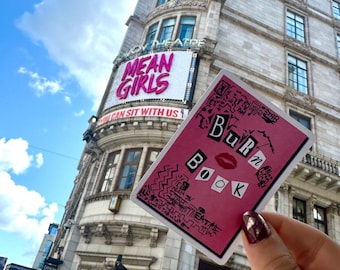 Burn Book Glossy Sticker | Musical Theatre Stickers, Mean Girls Stickers, Musical Gift, Mean Girls Art, Musical Theatre Merch, Theatre Gift
