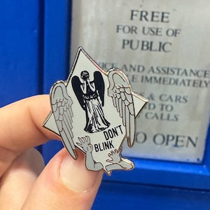 Weeping Angel Hard Enamel Pin | Doctor Who Inspired Lapel Badge, Whovian Gift, Dr Who Enamel Pins, Cosplay Accessories, Time and Space Pins