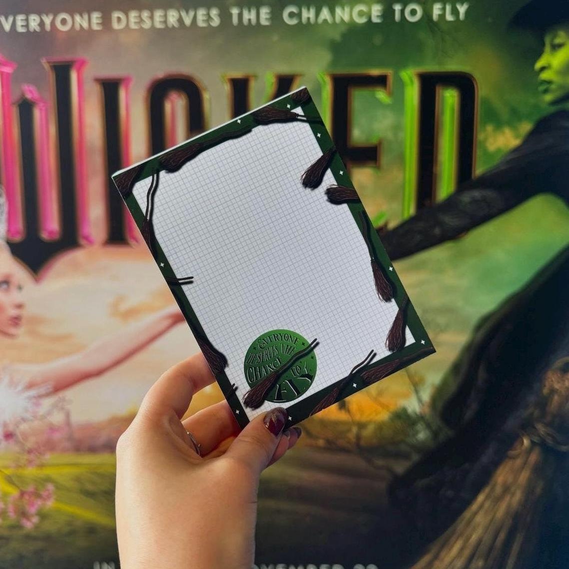 Feeling Wicked Notepad Defying Gravity Notepad | Musical Theatre Stationery, Wicked Notepad ...